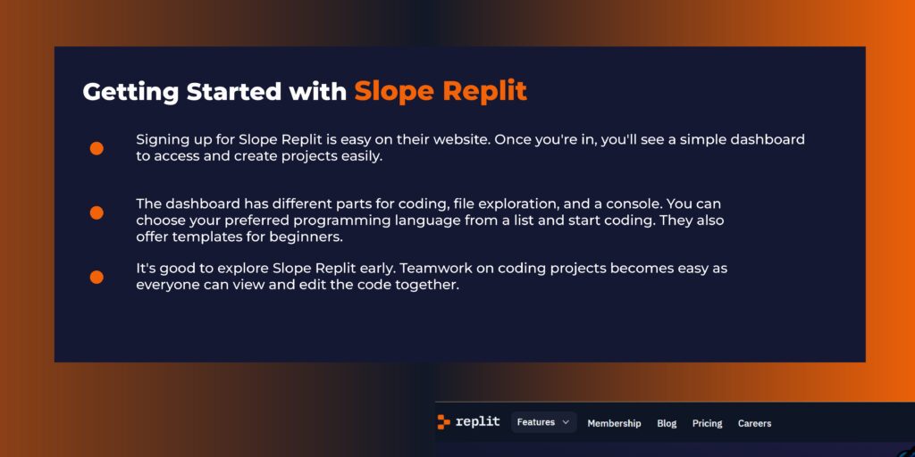 Getting started with slope replit